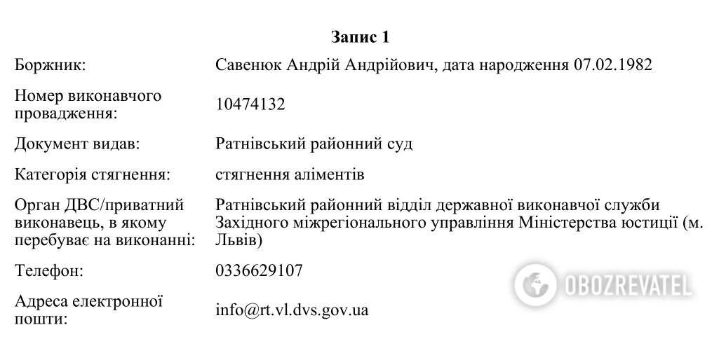 Чоловік є неплатником аліментів