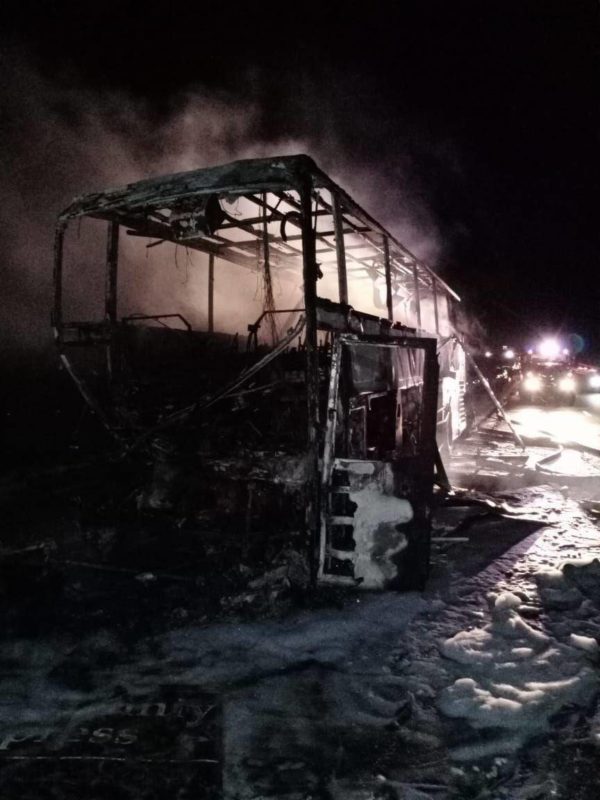 Автобус згорів ущент