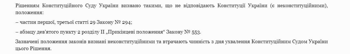 Рішення КС щодо закону про зміни до держбюджету.