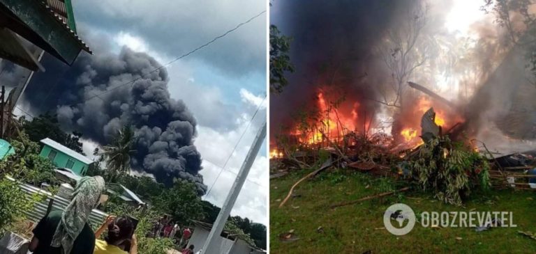 На Філіппінах розбився військовий літак: 45 загиблих, близько 50 осіб врятувалися. Фото та відео