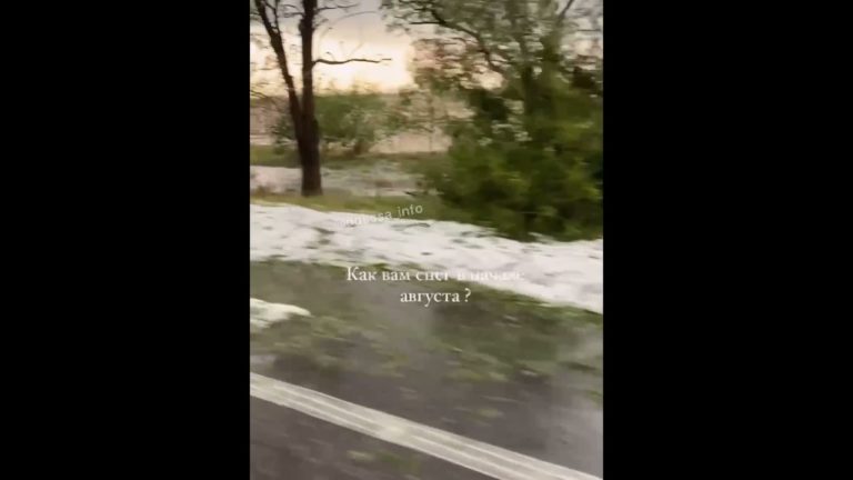 Природні катаклізми літа: трасу “Одеса-Миколаїв” засипало снігом (відео)