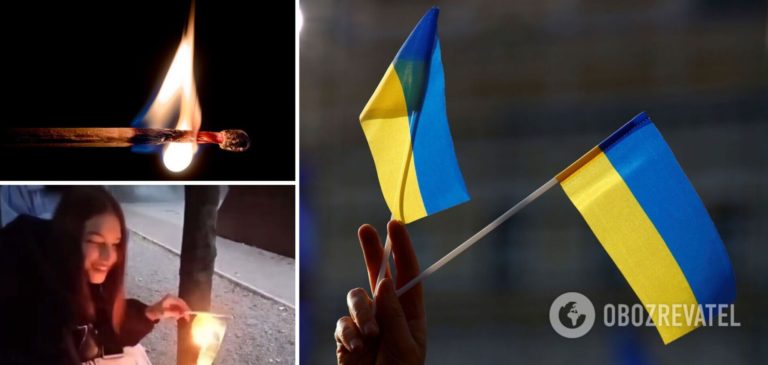 Модель із Кам’янського публічно спалила національний символ України: це не мій прапор. Відео