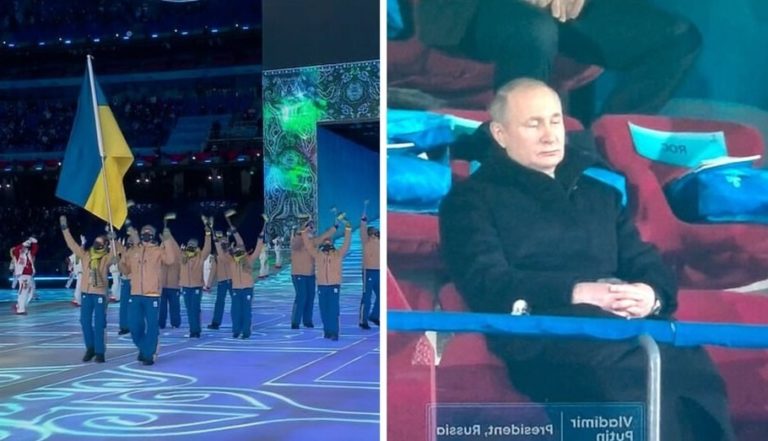 Путін заснув під час виходу збірної України на церемонії Олімпіади в Пекіні