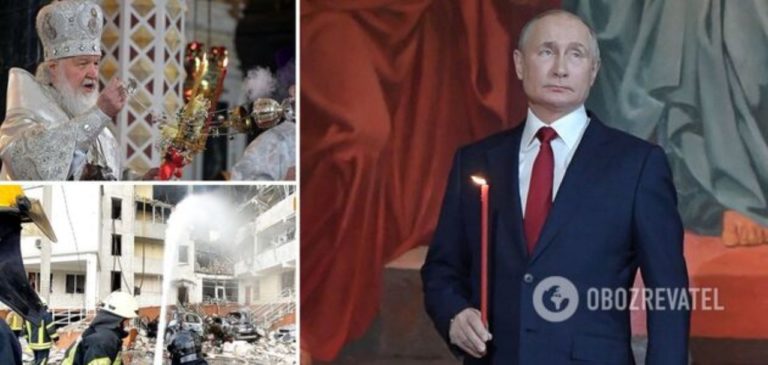 Путін приїхав на Великдень до храму в той момент, коли на Одесу летіли ракети: з’явилося відео
