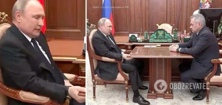 “Сильно скрючило”: пози Путіна на зустрічі з Шойгу спричинили обговорення в мережі