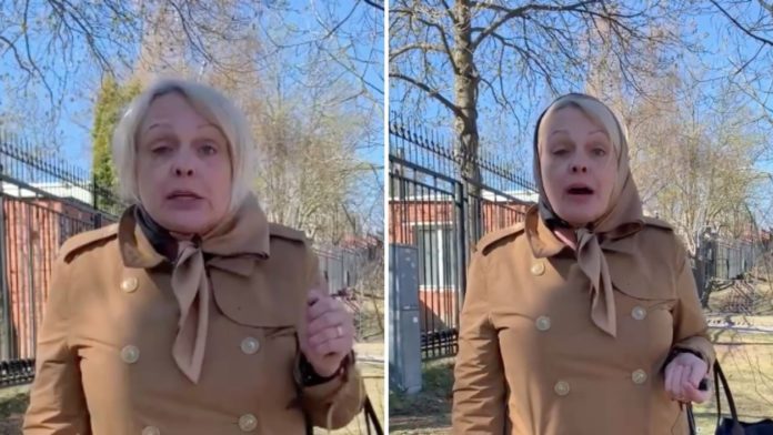 “Ви ф@шисти грязниє, коториє вишлі із русского народа”: у Швеції росіянка позривала українську символіку (відео)