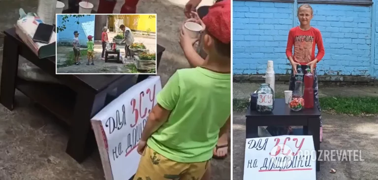 У Чернігові 8-річна дівчинка продає компот, щоби зібрати гроші на дощовики для ЗСУ. Відео