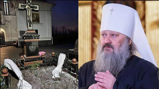 Келар Філарет з УПЦ МП провів обряд чорної магії у Києво-Печерській Лаврі на могилі Володимира (відео)
