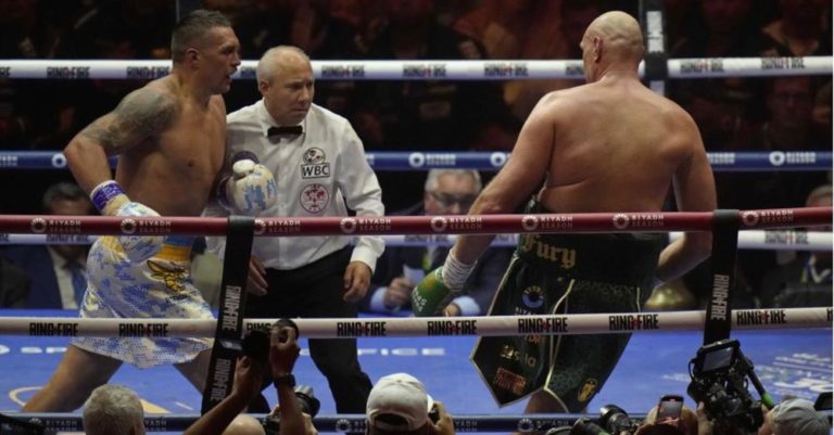 Промоутер Усика заявив про “вкрадений” нокаут у бою з Ф’юрі – як відреагував український боксер