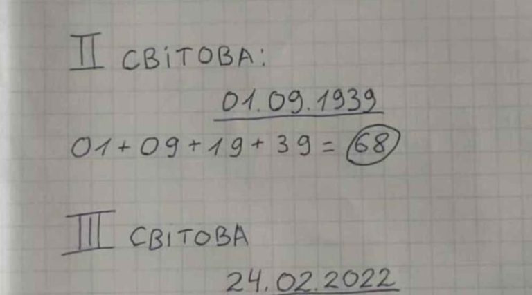 3акінчення війни припадає на дату яка знаходиться нижче… Загадкові співпадіння, як вважаєте?